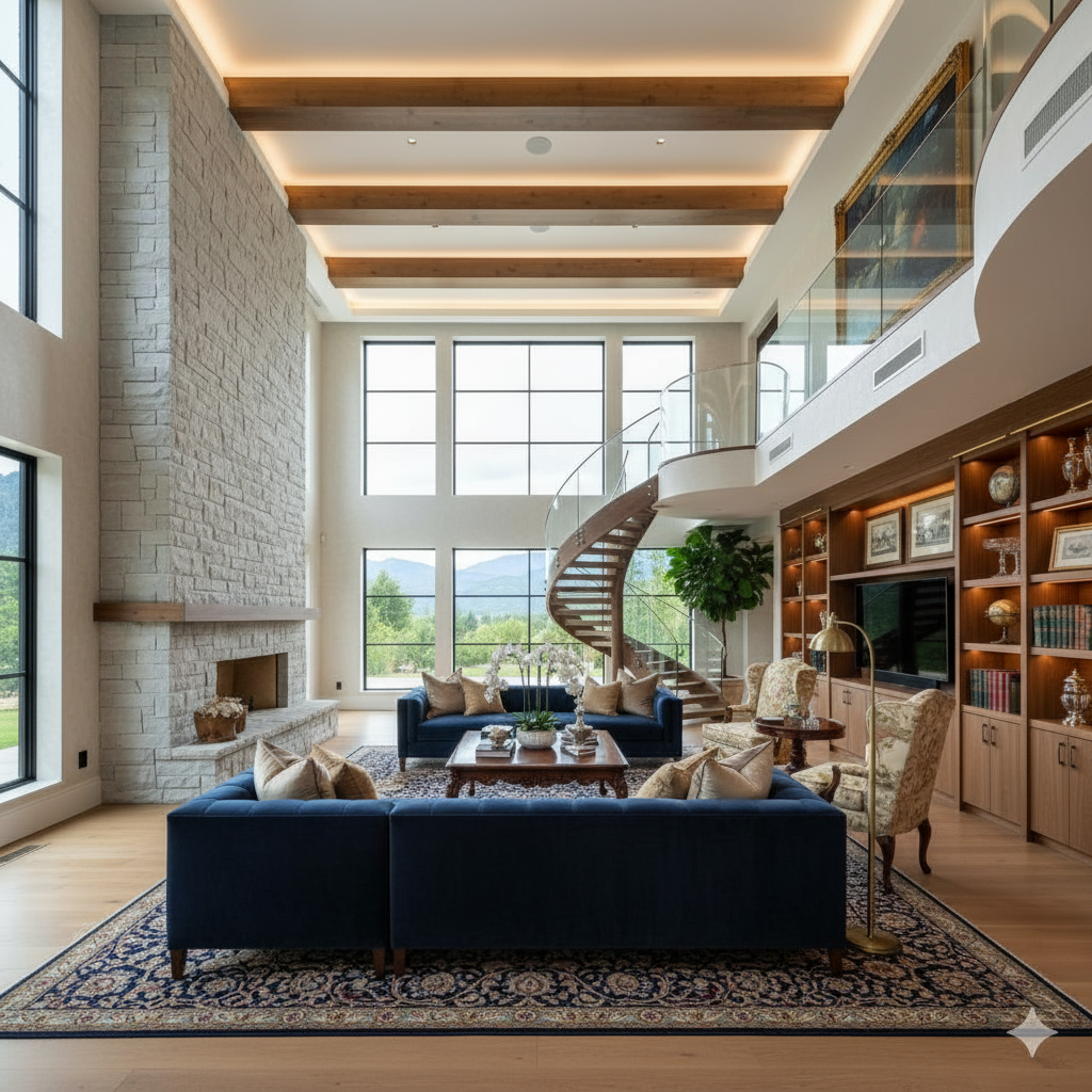 Traditional Elegance staging theme example - professionally staged room with timeless sophistication